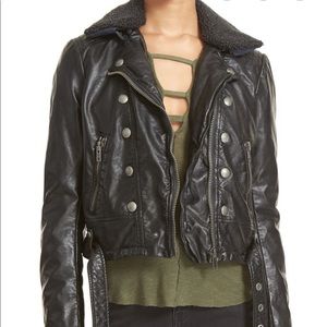 Free People faux leather jacket.